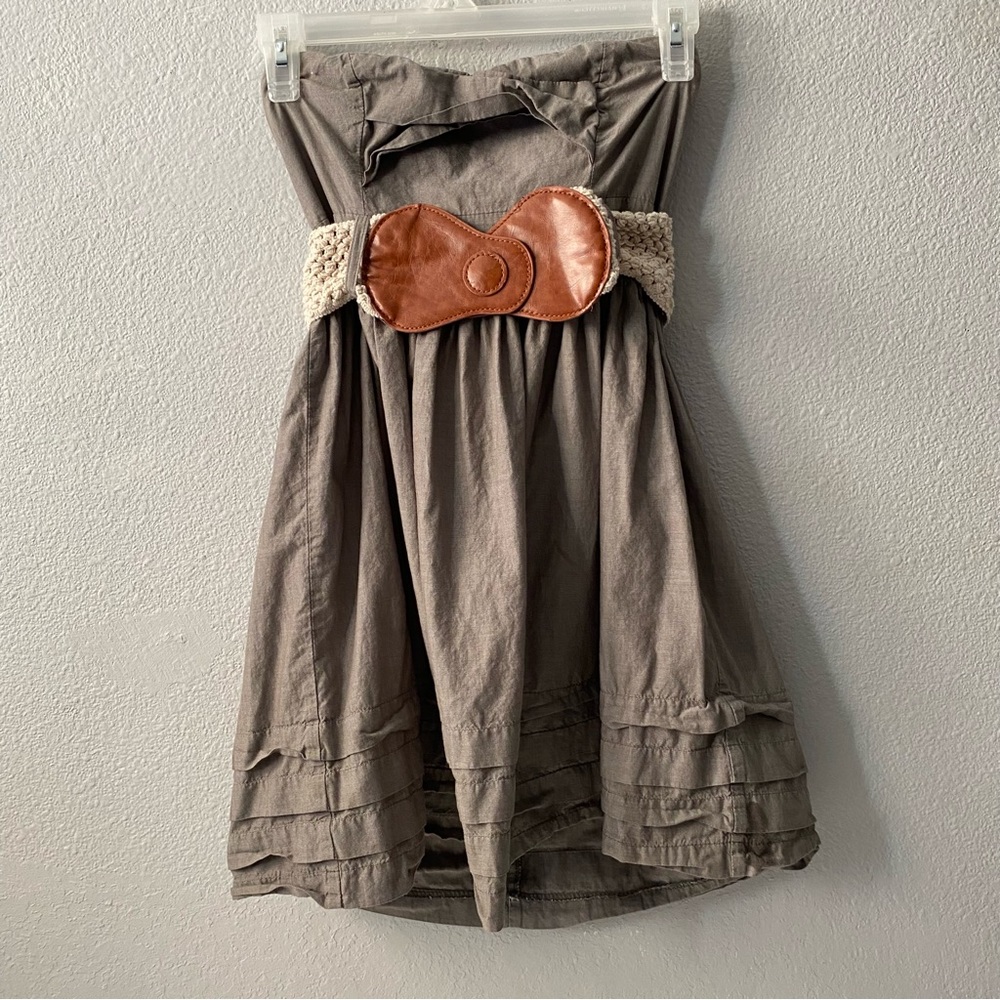 Have & Have | Women's Strapless Gray Mini Dress Size S